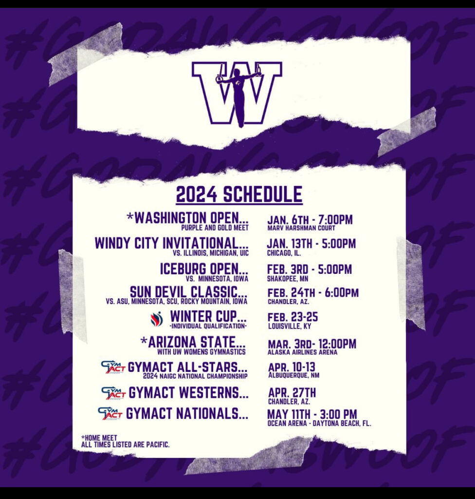 2024 Regionals Program Meet Your Hosts WASHINGTON MENS GYMNASTICS